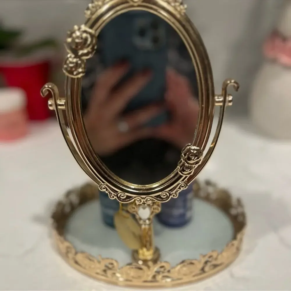 Disney x Bath & Bodyworks Belle Gold Rose Princess Makeup Mirror